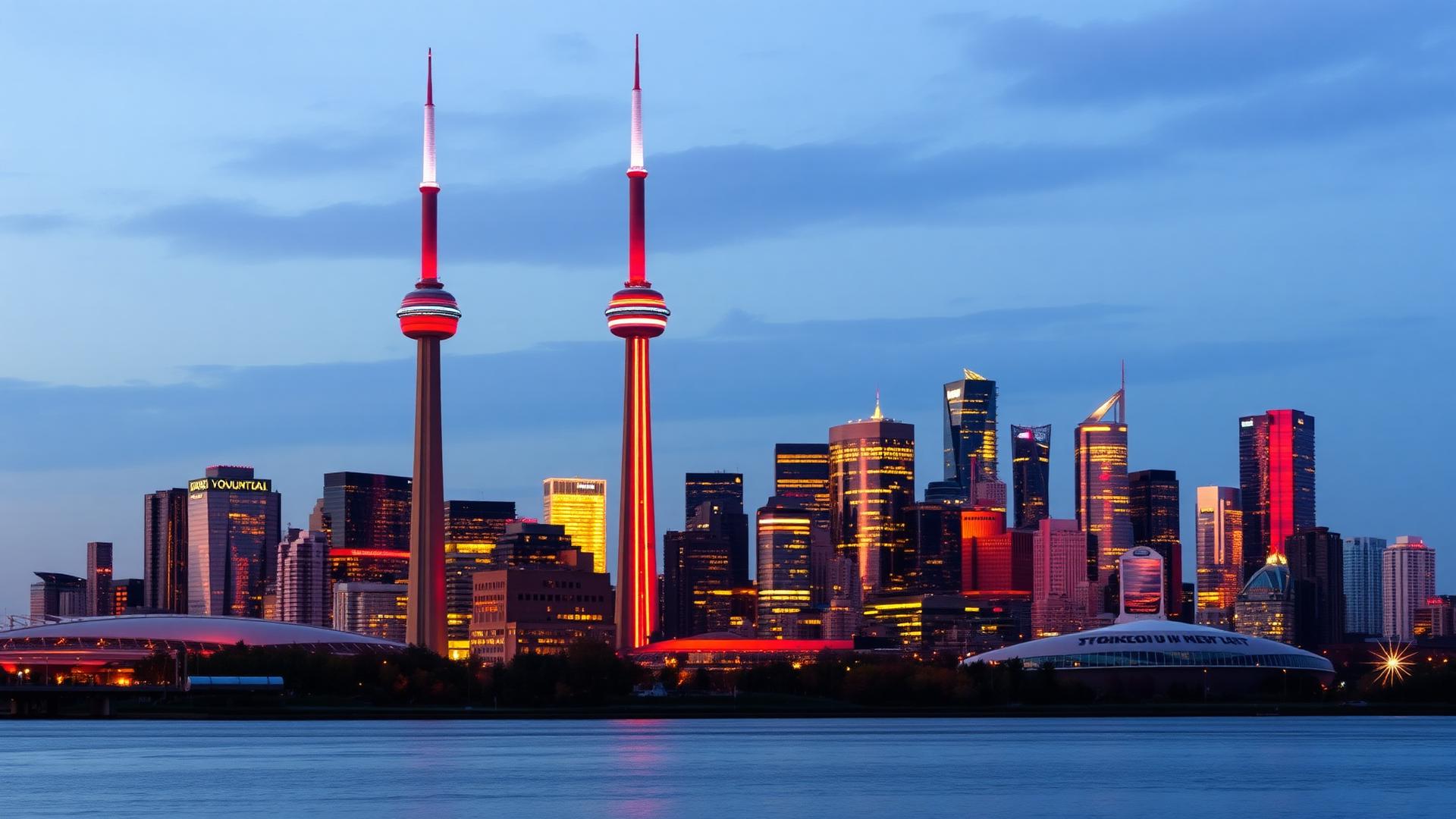 Skyline de Toronto al atardecer